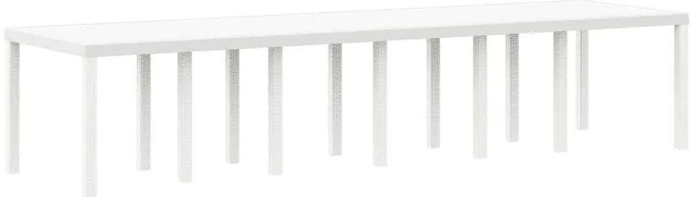 Conjunto de Jantar para Jardim 15 pcs Branco Largo