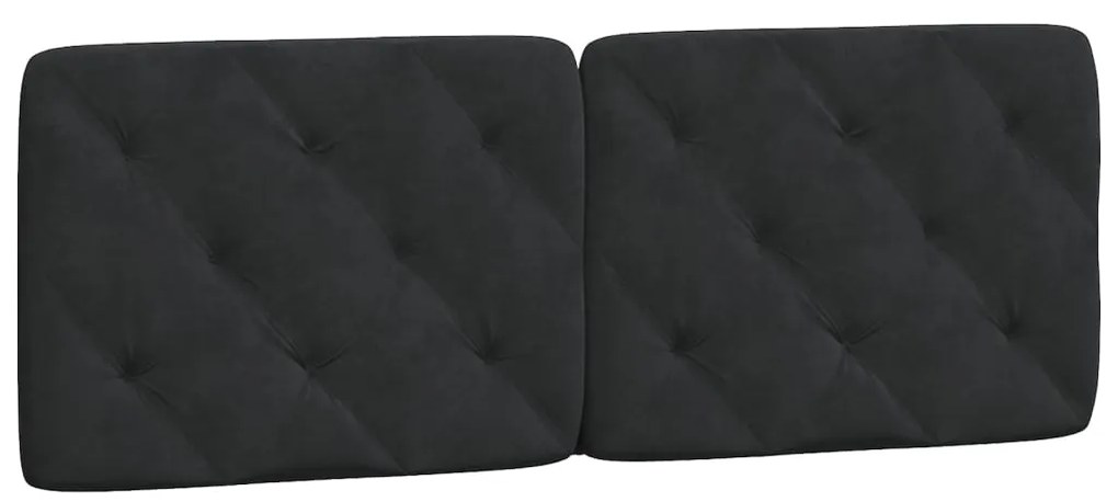 Estrutura de cama sem colchão 120x200 cm veludo preto