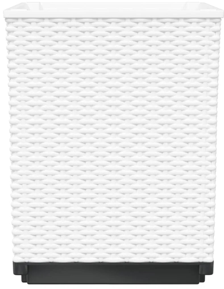 Vasos/floreiras 4 pcs 30x30x37 cm polipropileno branco