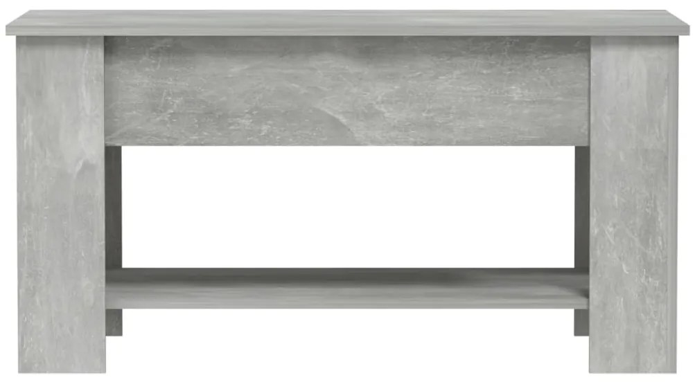 Mesa de centro 101x49x52 cm madeira processada cinza cimento