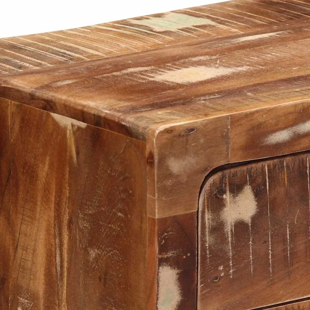 Mesa de cabeceira 40x32x46 cm madeira recuperada maciça