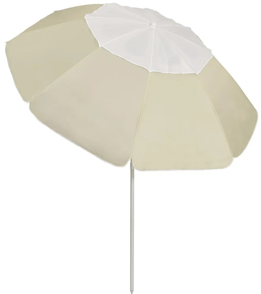 Guarda-sol de praia 300 cm amarelo areia