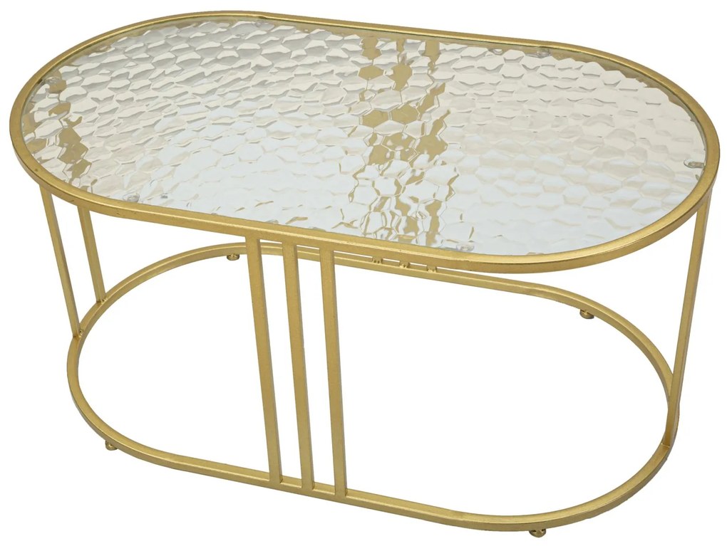 MESA DE CENTRO ANTALIA 90X50X45 CM DOURADA