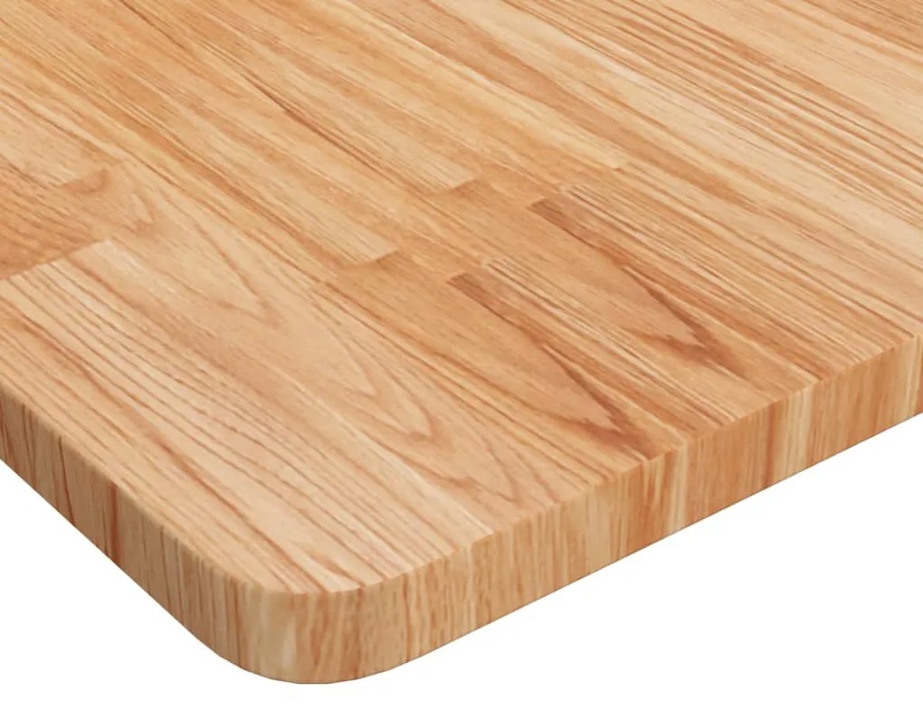 Tampo mesa quadrado 40x40x2,5cm carvalho tratado castanho-claro