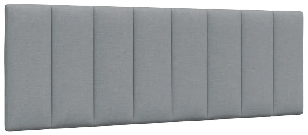 vidaXL Almofadão de cabeceira 120 cm tecido cinzento-claro