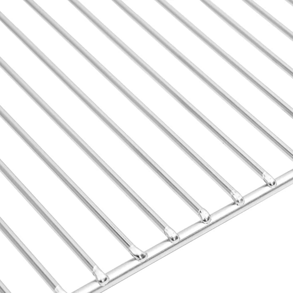 Grelha de Churrasco vidaXL com Manoplas Retangular 50x35 cm Aço Inoxid