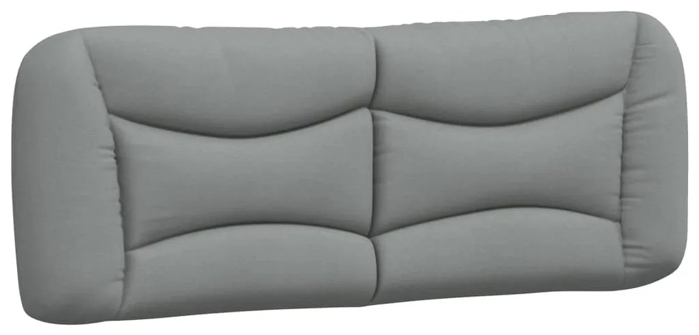 Estrutura de cama sem colchão 140x190 cm tecido cinzento-claro