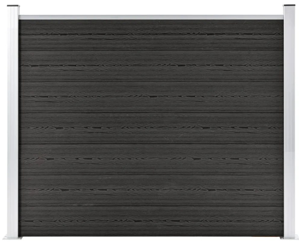 Painel de cerca 180x146 cm WPC cinzento