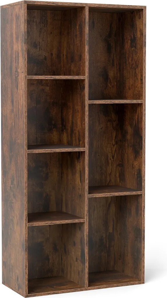 Estante sala, escritório com 7 cubos 49,5 cm x 23 cm x 106 cm vertical ou horizontal Castanho
