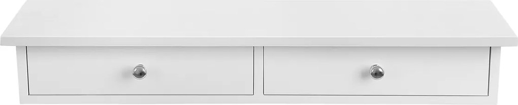 Prateleira de parede 2 gavetas 65 x 15 x 10 cm branco
