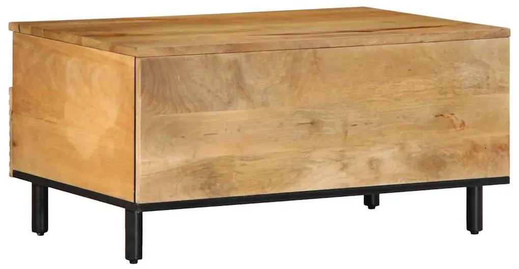Mesa de centro 80x54x40 cm madeira de mangueira maciça castanho