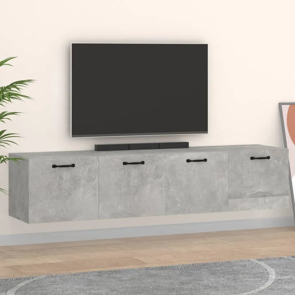 3115639 vidaXL Armário parede 2 pcs 60x36,5x35 cm madeira proce. cinza cimento