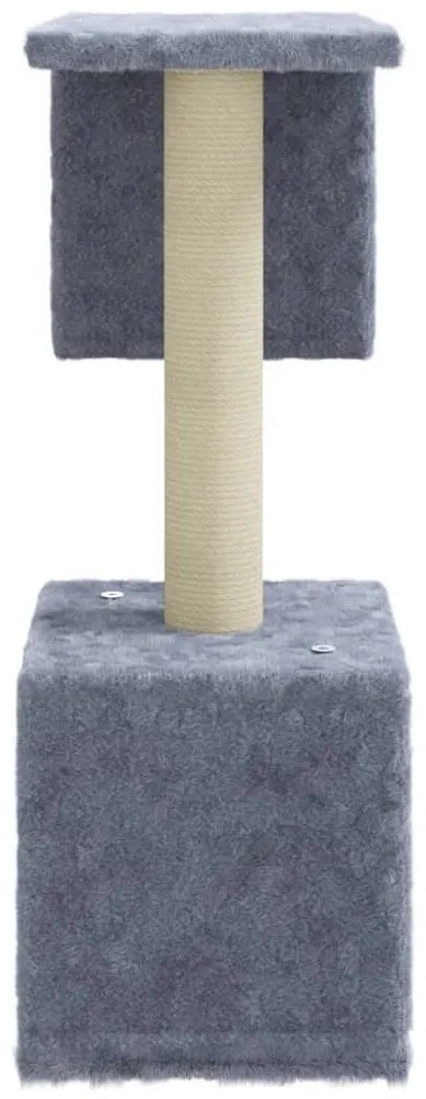 Árvore p/ gatos c/ postes arranhadores sisal 60 cm cinza-claro