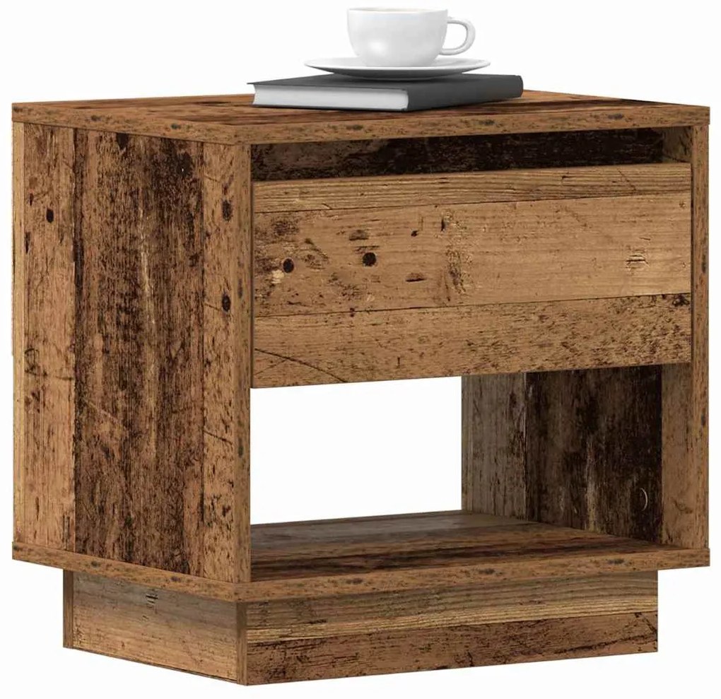 Criado-mudo vidaXL 2 pcs Madeira Velha 45x34x45 cm Madeira de engenhar