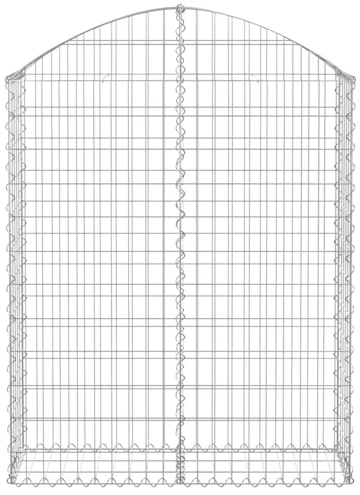 Cesto gabião arqueado 100x30x120/140 cm ferro galvanizado