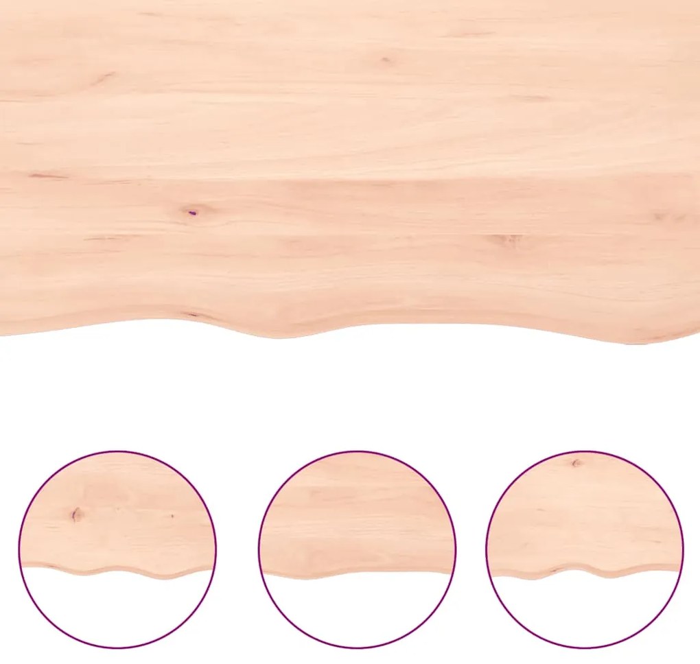 Prateleira de parede 180x60x(2-4)cm carvalho maciço não tratado