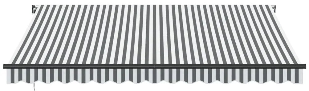 Toldo retrátil manual 400x350 cm antracite e branco
