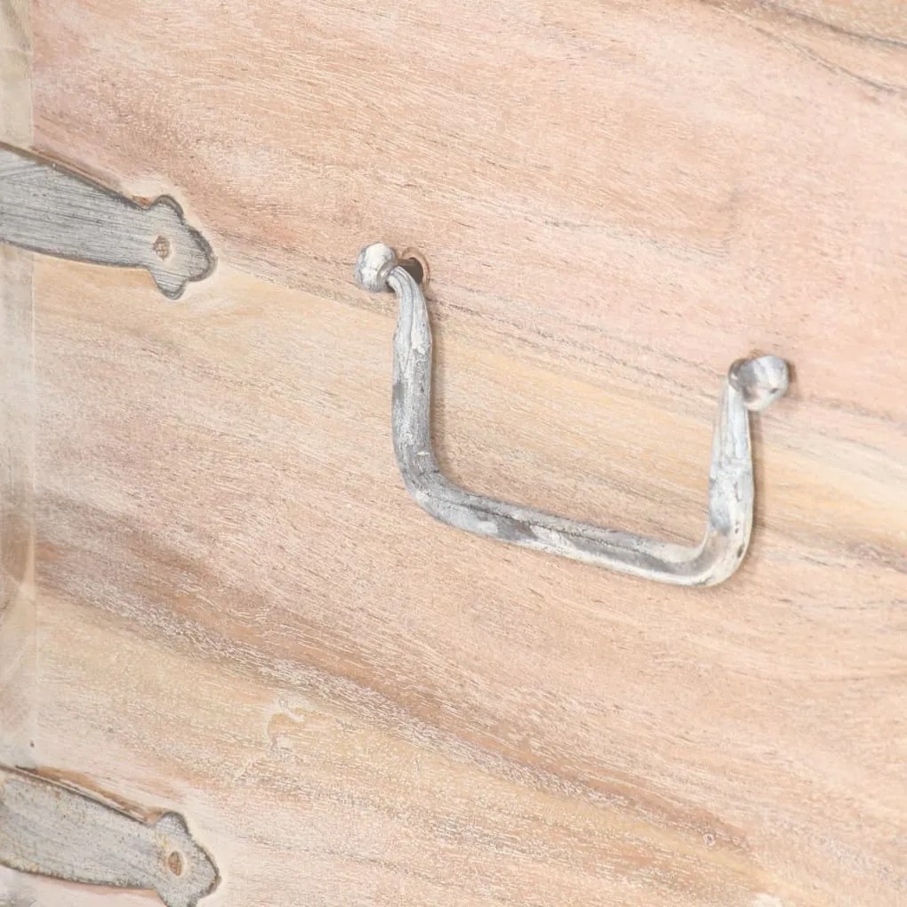 Baú 40x40x40 cm madeira de acácia maciça