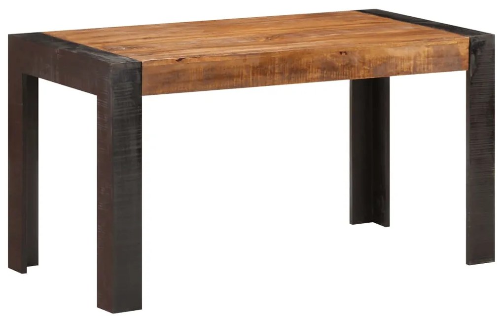 Mesa de jantar 140x70x76 cm madeira de mangueira áspera maciça