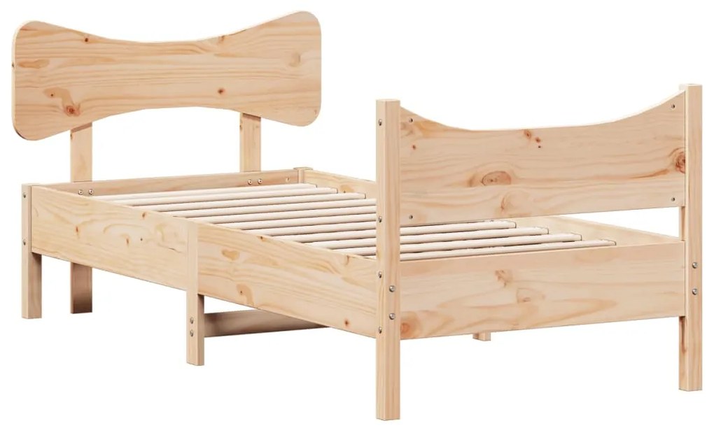 Cama sem colchão 90x190 cm madeira de pinho maciça