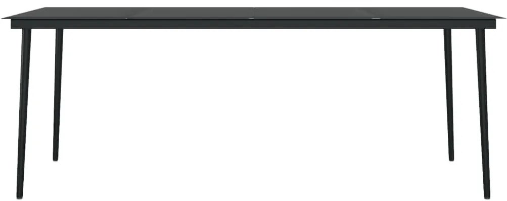 7 pcs conjunto de jantar para jardim castanho e preto