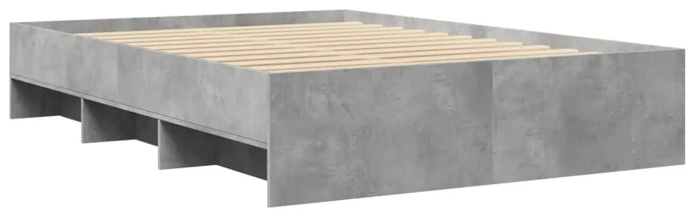 Estrutura de cama 140x190 cm derivados de madeira cinza cimento