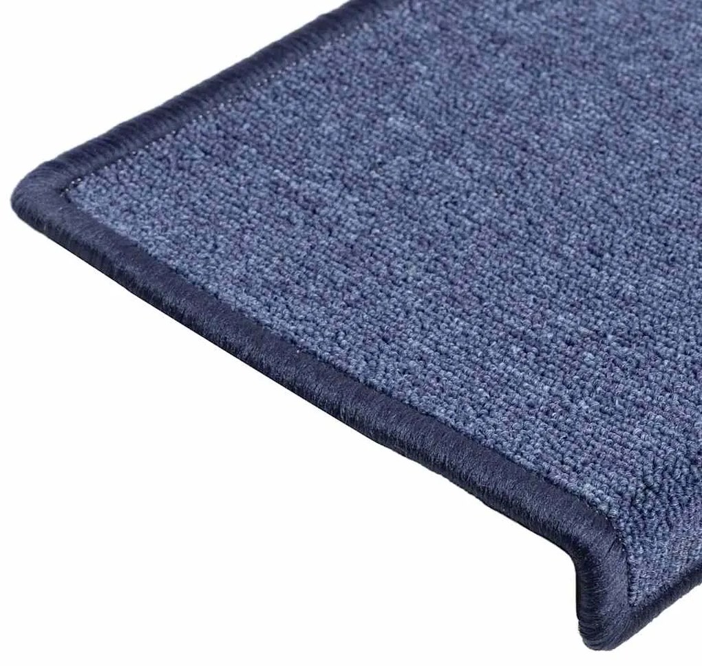 Tapetes de escadas 30 pcs 65x25 cm azul
