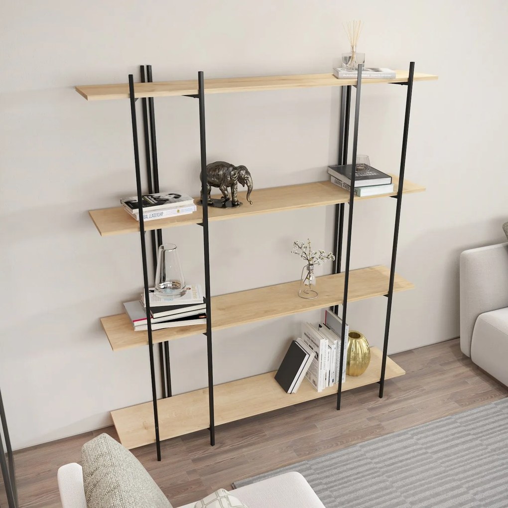 Estante Moss – Carvalho Preto – 160x180x29,6 cm