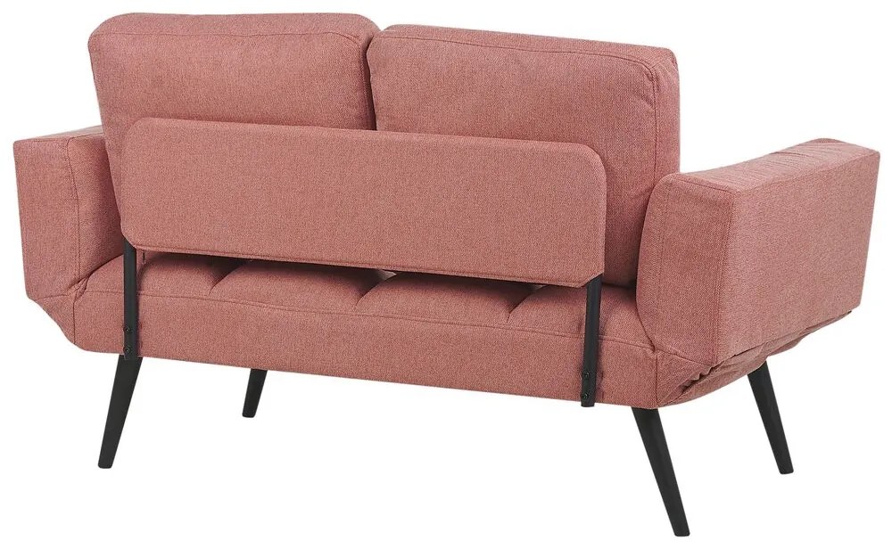 Sofá-cama em tecido rosa BREKKE Beliani