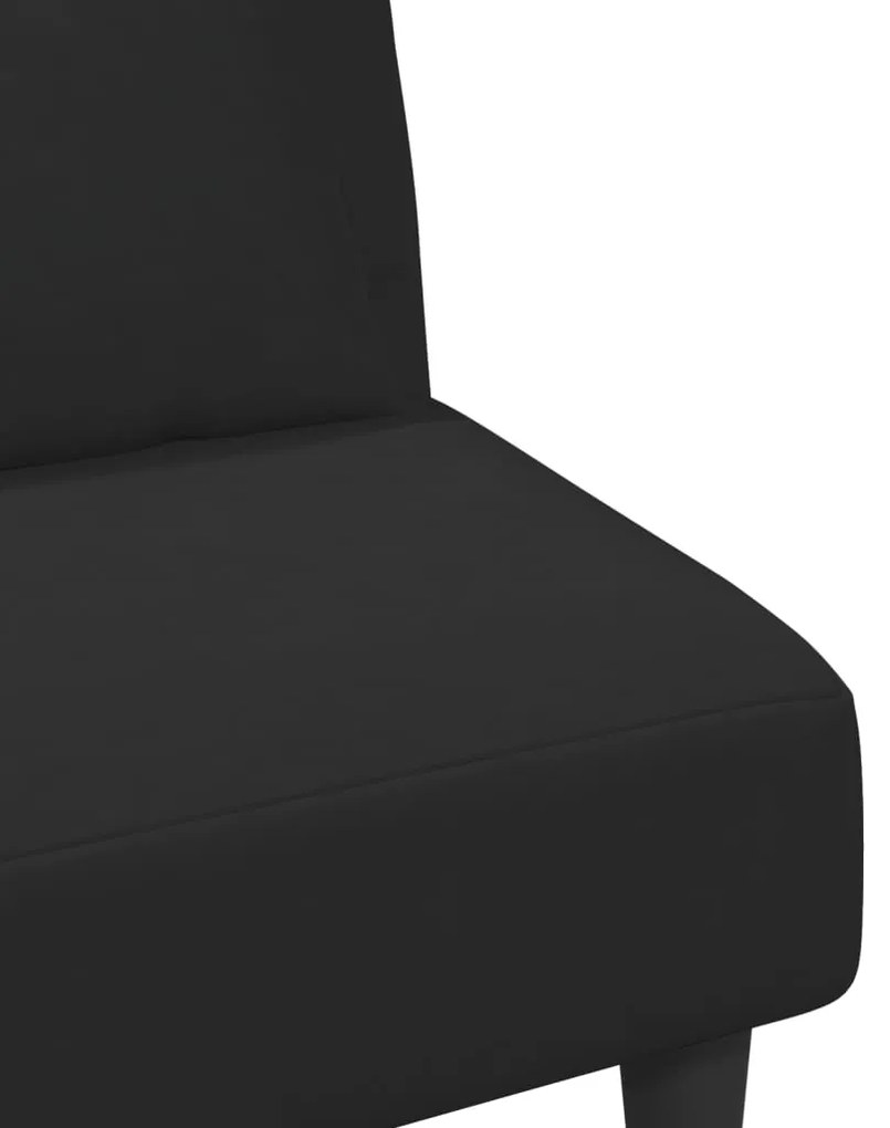 2 pcs conjunto de sofás com almofadas veludo preto