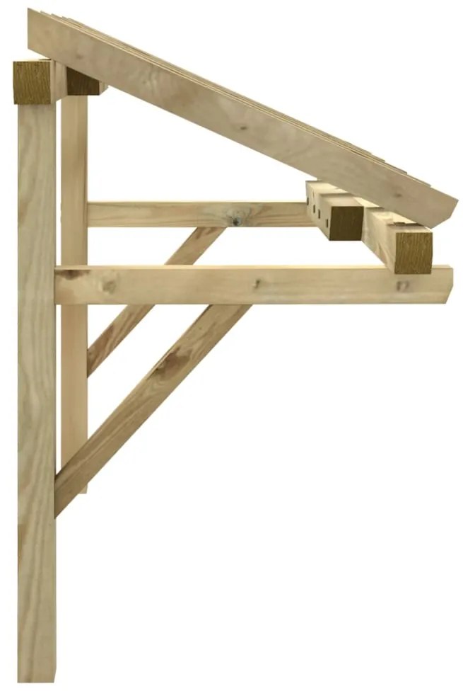 Toldo para porta 150x100x100 cm madeira de pinho maciça