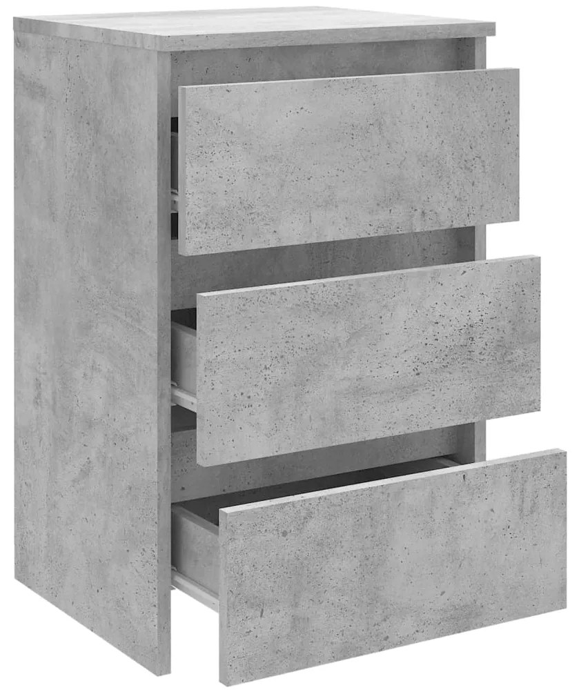 Mesas cabeceira 2 pcs derivados de madeira cinza cimento