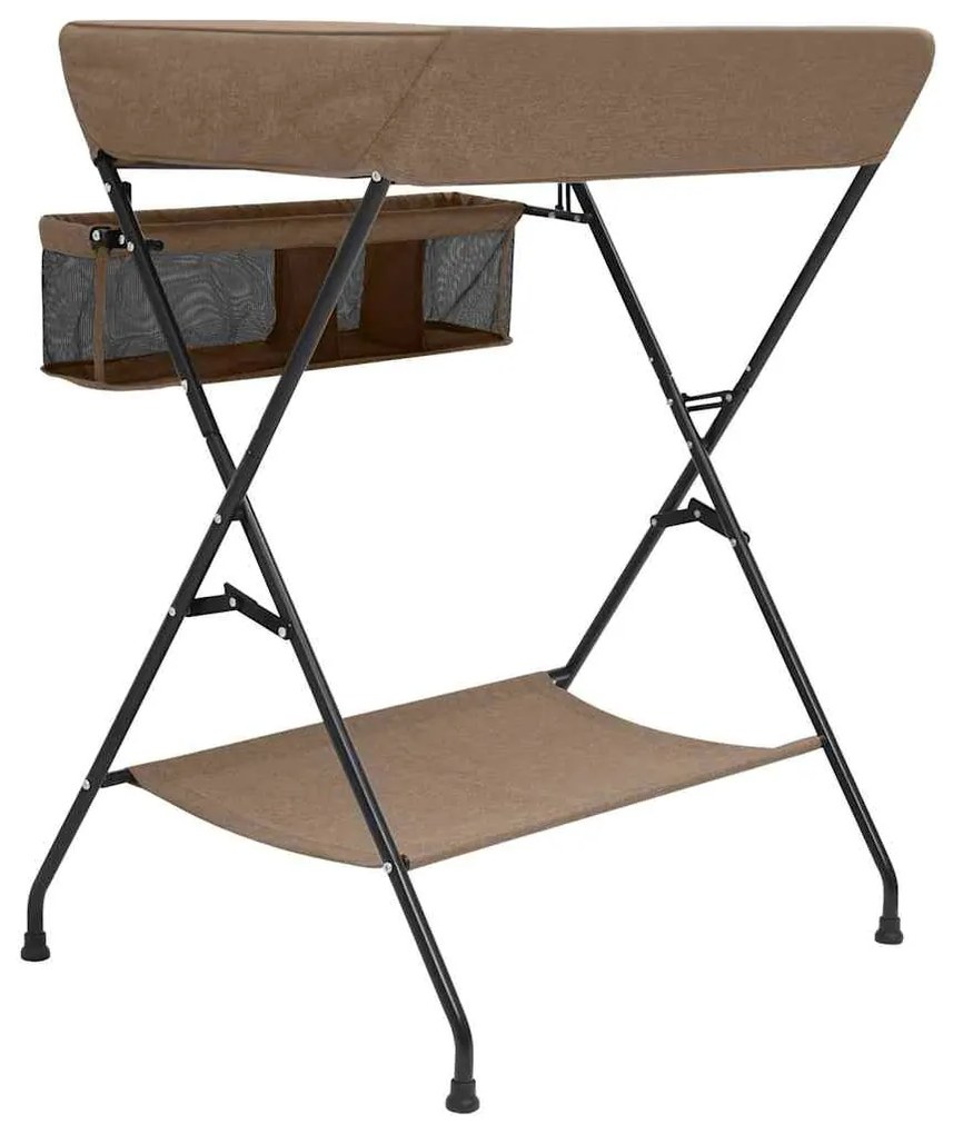 Mesa muda-fraldas ferro cinzento-acastanhado