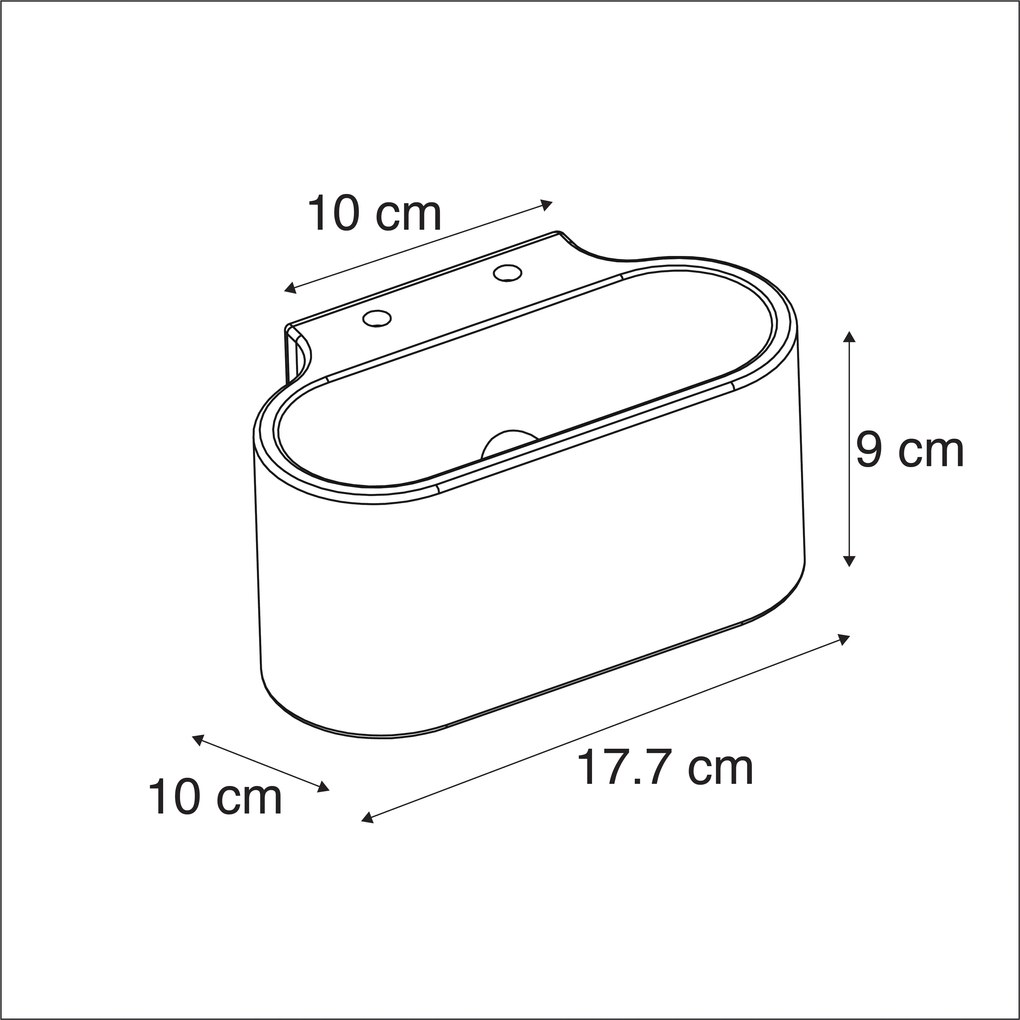 LED Candeeiro de Parede Inteligente em Concreto com Efeito de Luz Incl. Wifi G9 - Arles Rústico
