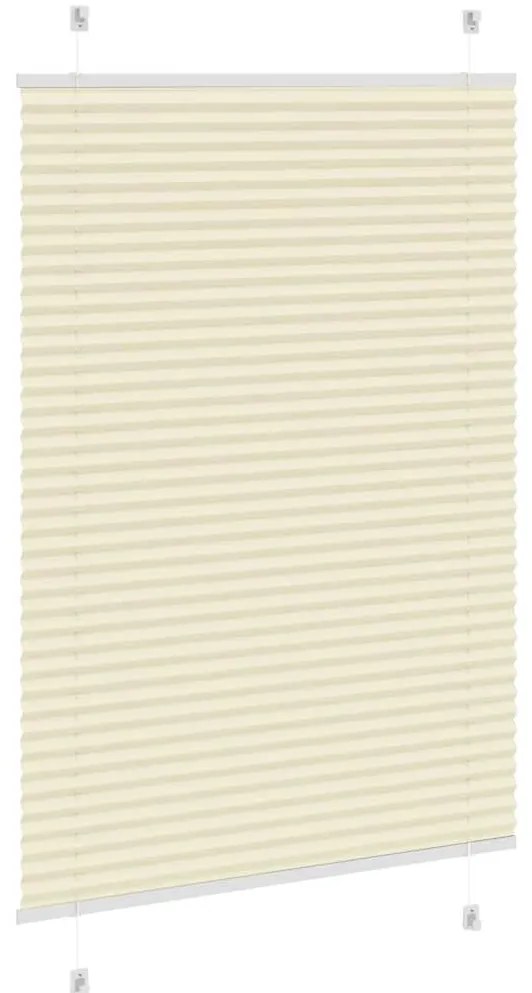 Creme Plissada Cega 90x150 cm Largura Tecido 89,4 cm Poliéster