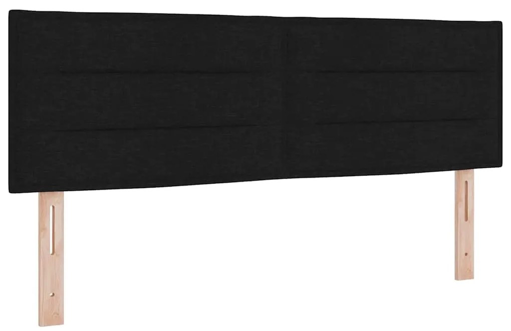 Cama Box Preto e Branco e Preto 160 x 200 cm tecido