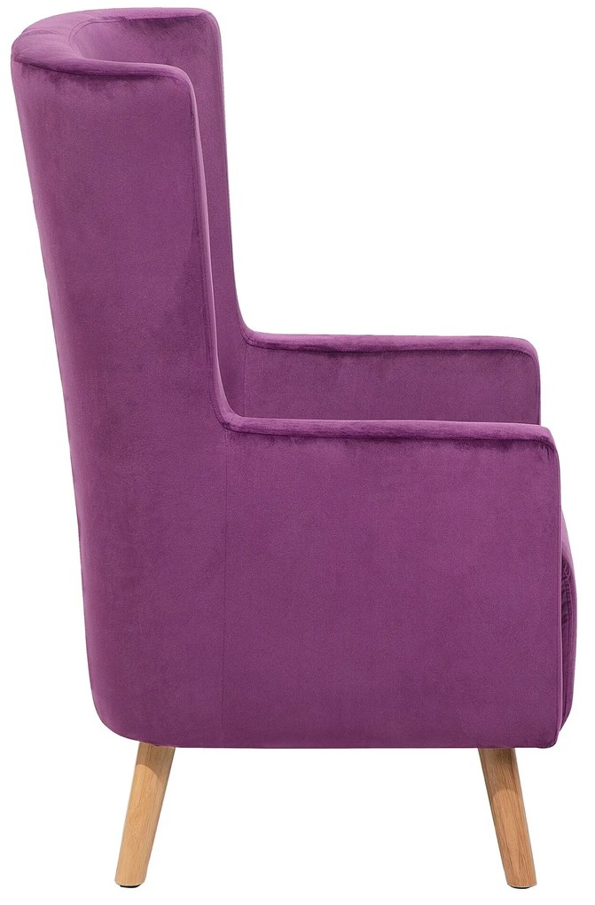 Poltrona em veludo roxo ONEIDA Beliani