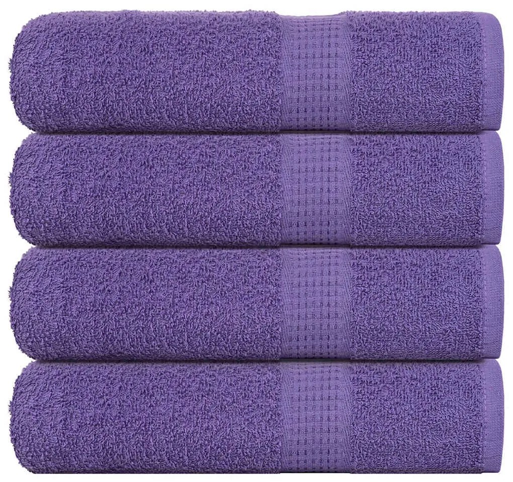 Toalhas de banho 4 pcs 100x150 cm 360 gsm 100% algodão roxo