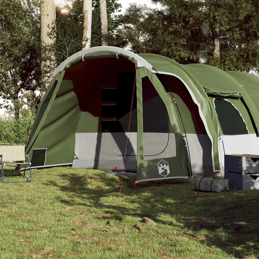 Tenda familiar túnel para 8 pessoas impermeável verde
