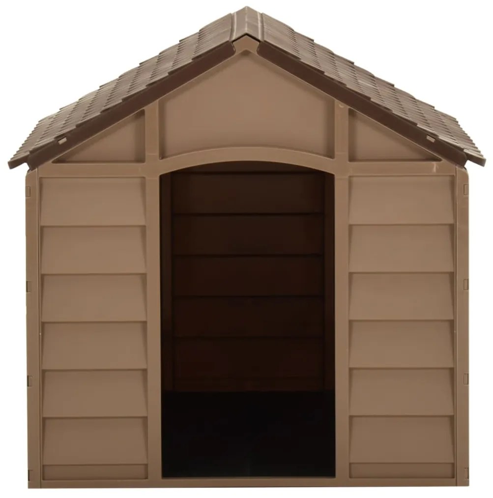 Casota para cão 71x71,5x68 cm castanho PP