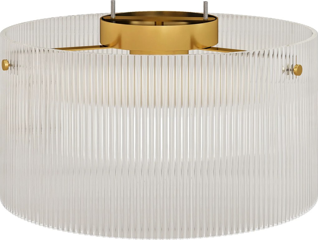 HOMCOM Luminária de teto com cúpula de acrílico, metal, compatível com halogênio e LED | Aosom Portugal