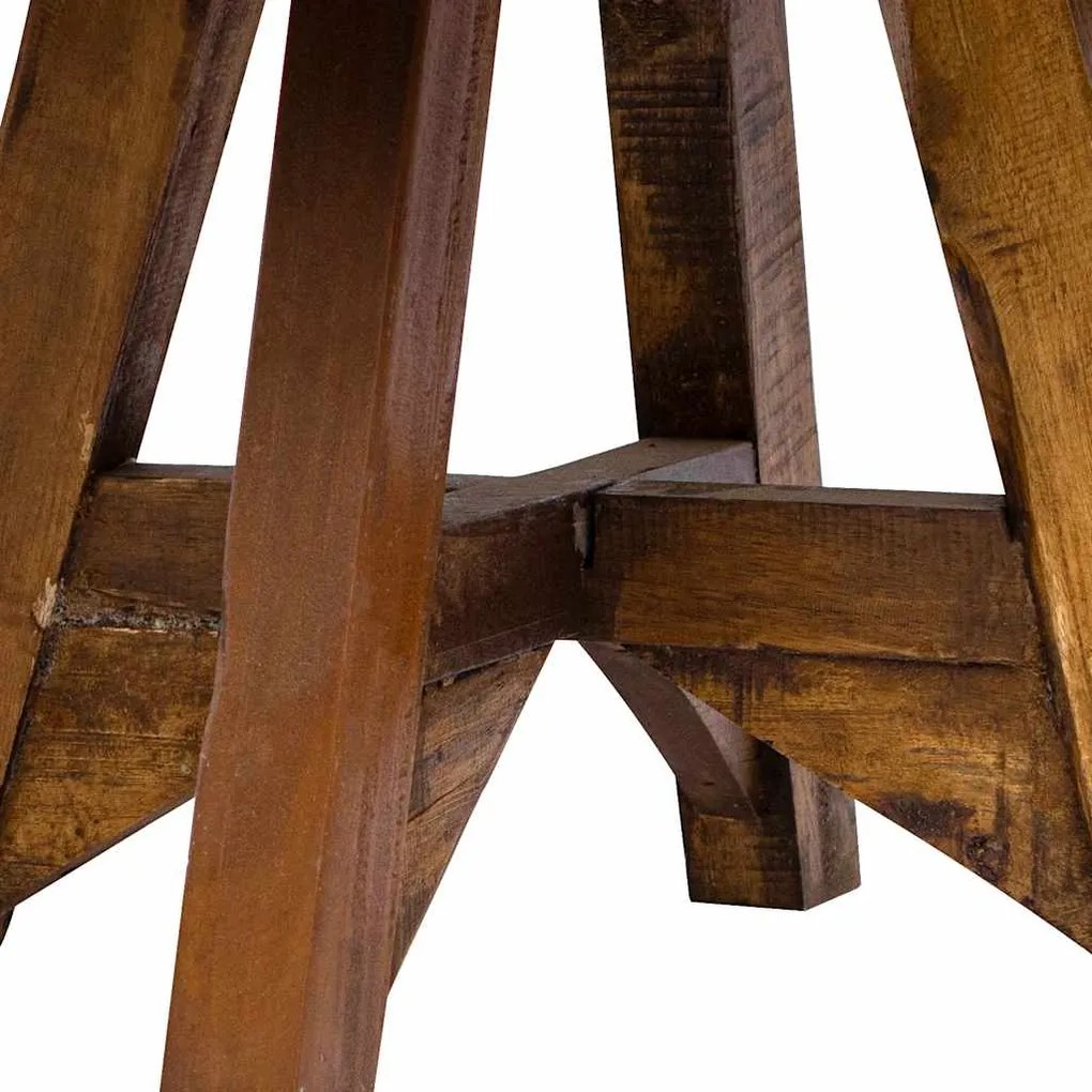 Mesa de centro 60x45 cm mistura de madeira recicladas prateado