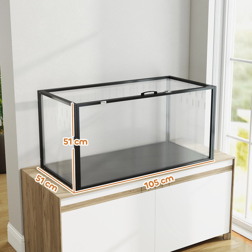 Gaiola para Hamster, 105 x 51 x 51 cm, Vista Panorâmica de 360°, Preto