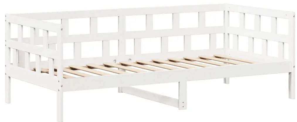 Conj. de sofá-cama com telhado 90x190 cm pinho maciço branco