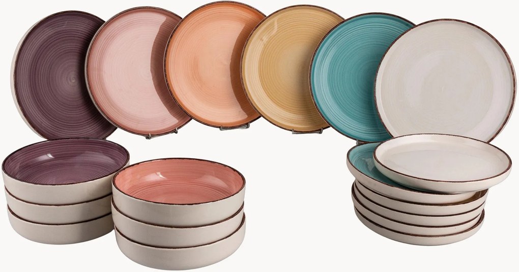 Conjunto de loiça Modern, 6 pessoas, conjunto de 18