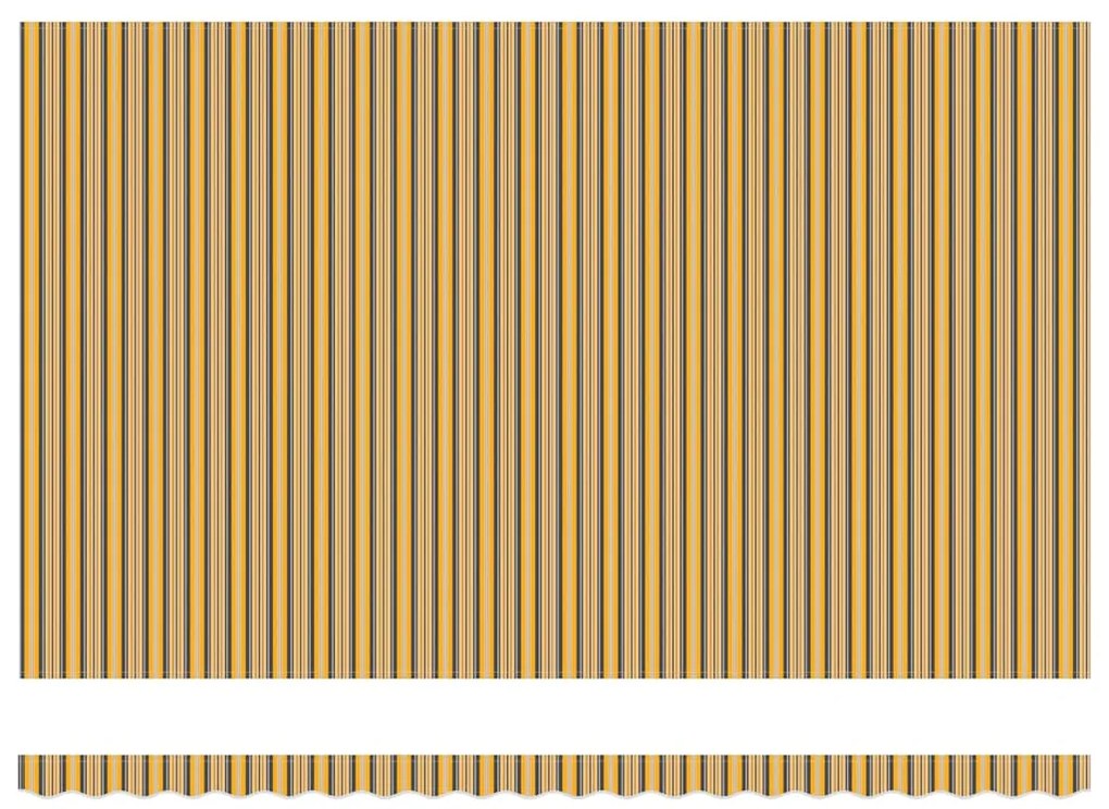 Toldo Retrátil Automático com Faixa Multicolorida LED 500x300 cm