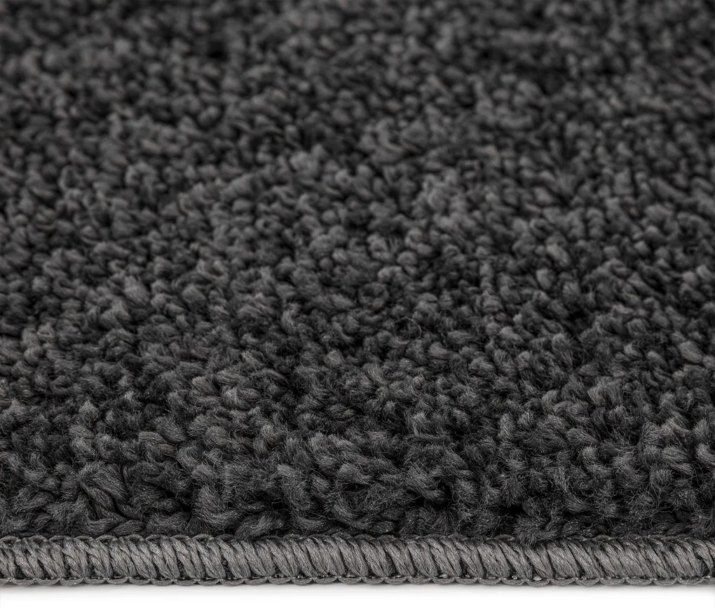 Tapete Shaggy vidaXL com Base de Látex Cinza Escuro 240x340 cm