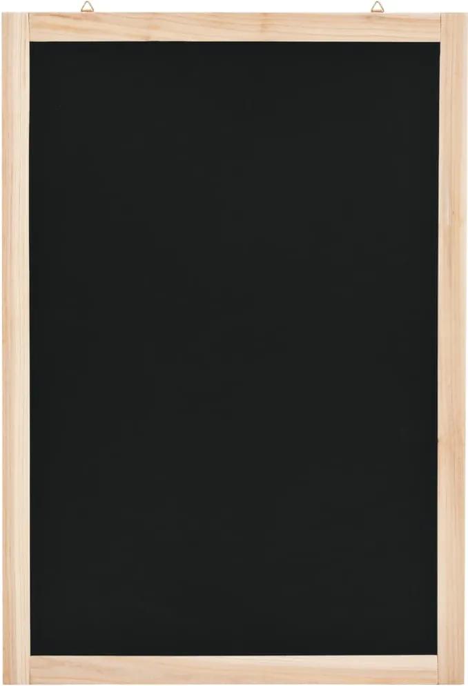 Quadro negro de parede em madeira de cedro 40x60cm