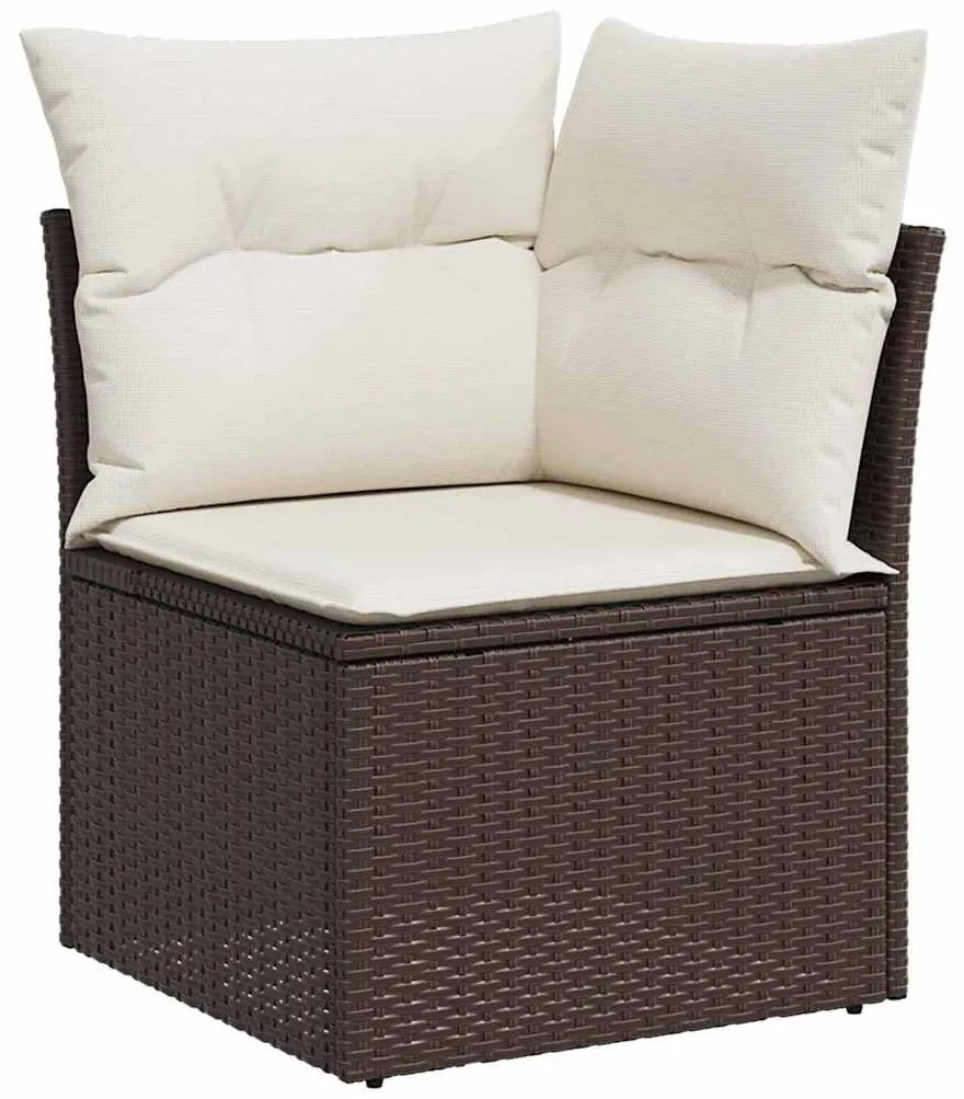 Conjunto de Sofá de Jardim vidaXL de 8 Peças com Almofadas em Rattan M