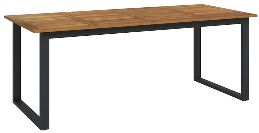 Conjunto de Jantar de Jardim 7 pcs Cinzeto 200 x 90 x 75 cm